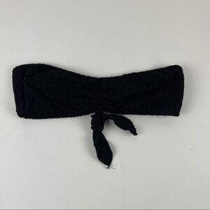 Mossimo Swim Top Womens  Medium Tube Top Black Tie